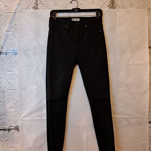 Madewell Black 9-Inch High-Rise Skinny Jeans Size 28 Everyday Comfort Denim - Picture 15 of 16